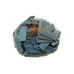 Cales plates en hêtre 80x24x5mm bleu / 100pce