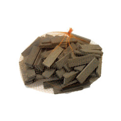 Cales plates en hêtre 80x20x6mm noir / 100pce