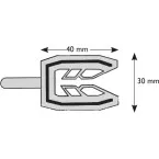 Flat shims for forks with pre-cut notch 40x30x1.3mm pack of 1000 pieces