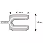 Flat Fork Shims with Pre-Cut Notch 45x36mm / 800pcs