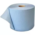Rouleau papier bleu 3 plis  500 coupons largeur 37cm / pce