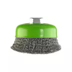 Brosse boisseau à fils ondulés en inox / pce