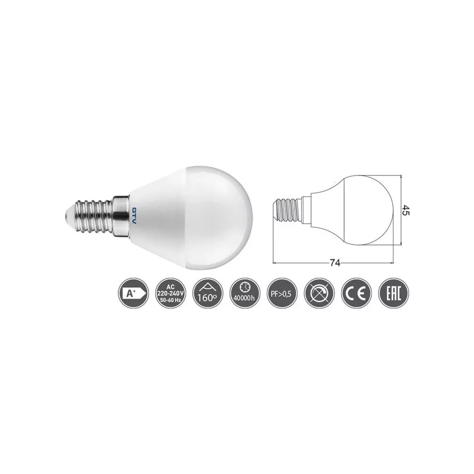 LED-lamp peervormige mat E14 323 Lm /...