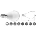 Frosted Pear LED Bulb E14 323 Lumens per piece