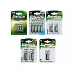 Rechargeable NiMH AA Batteries (4 Pack)