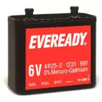 Pile 6 volts pour lampe de chantier EV4R25-2 / pce