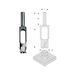Mèche tourillon CMT D 15mm / pce