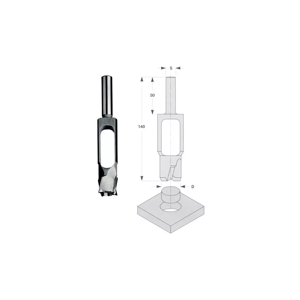 Mèche tourillon CMT D 15mm / pce