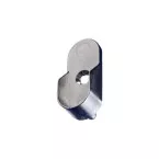 Nickel-Plated Side Support for Oval Wardrobe Rail / pc