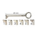 Junie 305 Nickel Plated Lever Lock Key Variant 6 per piece