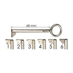 JuNie 305 Lever Lock Key Nickel-Plated Variation 5 per piece