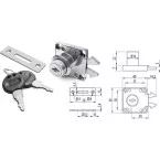 Square Nickel-Plated Hook Lock per piece