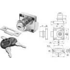 Nickel-Plated Square Bolt Surface Lock / pc