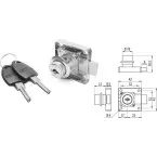 Nickel Plated Square Surface Mount Lock per piece