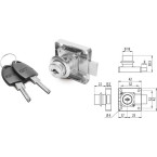 Vernikkeld vierkant slot / pce