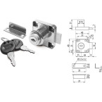 Vernikkeld vierkant slot / pce