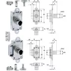 JuNie 8505 Espagnolette Lock Without Cylinder 15 mm Backset per Piece
