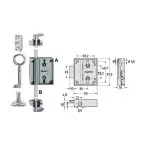 Serrure à tringles ronde & accessoires Junie 7010 n°de clé 6 / pce