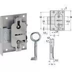 Slot met nachtschoot met baardsleutel Junie 611 20mm / pce