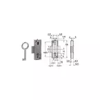 JuNie Deadbolt Lock False Lever 222 Backset 10mm per piece