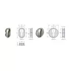 Round Rosette for EURO Cylinder Junie / pc