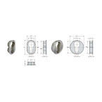 Rosace ovale pour cylindre...