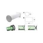 Evacuation murale avec évacuation automatique FLOWSTAR 227x 94mm inox / pce