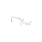 Fixation pour tube plat 222 x 89 mm / pce