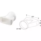 Raccord tube plat-rond / pce