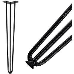Set of 4 Black Industrial Design Hairpin Table Legs 710mm