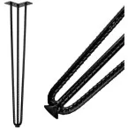 Set of 4 Black Industrial Design Hairpin Table Legs 710mm