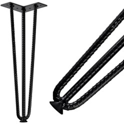 Black Industrial Design Hairpin Table Legs 406mm Set of 4