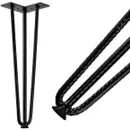Black Industrial Design Hairpin Table Legs 406mm Set of 4