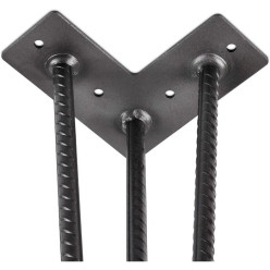 Industrial Design Hairpin Table Leg Worn Steel Height 406mm Set of 4