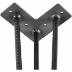 Tafelvoet pin, industrieel ontwerp, gebruikt staal, hoogte 406mm / 4pce