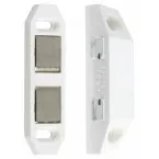 Loqueteau magnétique série \"LS\" en applique blanc entraxe 45mm force 6kg / pce