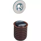 Loqueteau magnétique cylindrique à encastrer M 73 / GP 9 brun force 4kg / pce