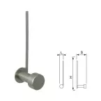 Small Stainless Steel Round Hook on Plate No. DI.PX337 / pc