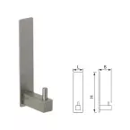 PERCHA hook on rectangular stainless steel plate DI.PX004 / pc