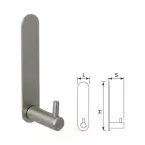 Stainless Steel PERCHA Hook on Elongated Plate DI.PX001 / pc