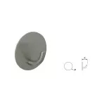 Curved Hook on Round Stainless Steel Plate DI.PX201 / pc