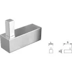 Square Stainless Steel Coat Hook per piece
