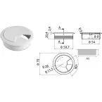 PVC Cable Grommet Ø60mm Aluminum per piece