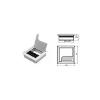 Square Aluminum Cable Grommet 80 x 80 mm per piece