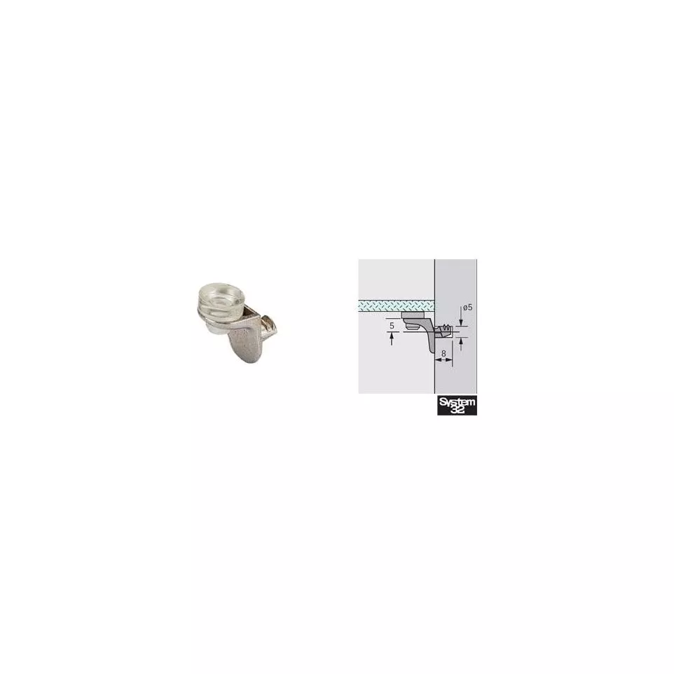 Glass Shelf Support Pin Ø5mm with...