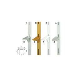 Aluminum Concealed Rack Series 4500 White / 2.5m