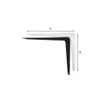 Pressed Steel Bracket No.6 200x150mm Black per piece