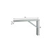Folding Bracket 400 kg Light Grey per piece