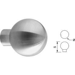 Brushed Stainless Steel Ball Knob Ø25mm per piece