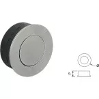 Ronde komgreep Push Ø 75mm geborsteld roestvrij staal / pce